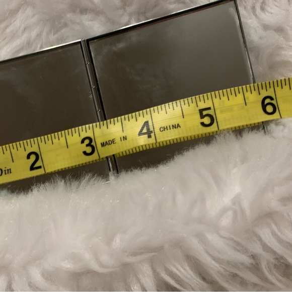 VINTAGE 2 sided Martini glass bling compact mirror Preloved ++ - Picture 4 of 7